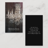 エレガントファッションブティックヴィンテージシャンデリア 名刺 (正面/裏面)