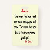 エレガントファッションプレートパーソナライズされたブックマーク バッジ (裏面)