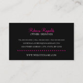 エレガントファッション設計者 名刺 (裏面)