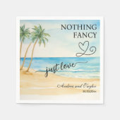 エレガントファンシーな結婚式が好きじゃない スタンダードカクテルナプキン (正面)