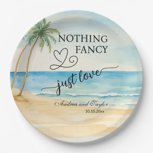 エレガントファンシーな結婚式が好きじゃない ペーパープレート (正面)