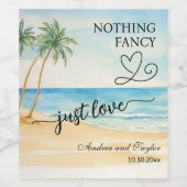 エレガントファンシーな結婚式が好きじゃない ワインラベル (シングルラベル)