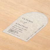 エレガントファンシーシンプル無結婚アクリル アクリル招待状 (レイダウン)