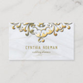 エレガントファンシーフェイク金ゴールド縁どバロック 名刺 (正面)