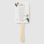 エレガントファンシー熱帯の花結婚の ハンドファン (正面)