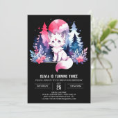 エレガントファンタジーウルフ誕生日 招待状 (スタンド正面)