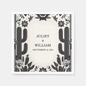 エレガントフィエスタサボスフローラメキシ結婚カン スタンダードカクテルナプキン (正面)