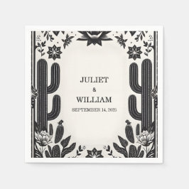 エレガントフィエスタサボスフローラメキシ結婚カン スタンダードカクテルナプキン