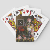 エレガントフィールドフラワーズブーケ絵を描ファインアート トランプ (裏面)