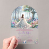 エレガントフェアリーテリーフォレストキンセアニラ アクリル招待状 (インサイチュ (ポータブル))