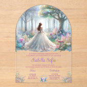 エレガントフェアリーテリーフォレストキンセアニラ アクリル招待状 (正面)
