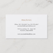 エレガントフェイクエンボスブラックプロフェッショナル 名刺 (裏面)