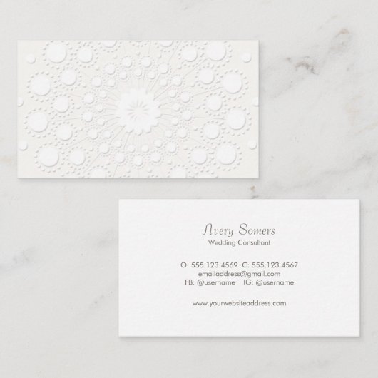 エレガントフェイクエンボス 名刺 (正面/裏面)