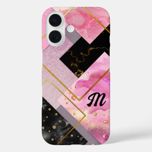 エレガントフェイクガーリーグリッター幾何学模様 Case-Mate iPhoneケース (裏面)