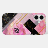 エレガントフェイクガーリーグリッター幾何学模様 Case-Mate iPhoneケース (裏面 (横))