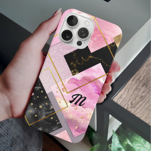 エレガントフェイクガーリーグリッター幾何学 iPhone 16 PROケース