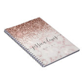 エレガントフェイクグラデーション白大理石 ノートブック (右側)
