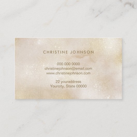 エレガントフェイクグリッターバタフライロゴ名刺 名刺 (裏面)