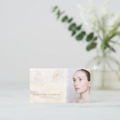 エレガントフェイクグリッター及び箔エステティシャン 名刺 (スタンド正面)