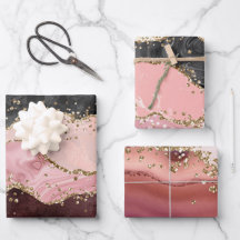 エレガントフェイクグリッター瑪瑙パターン包装紙