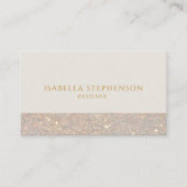 エレガントフェイクグリッター金ゴールドモダン 名刺 (正面)