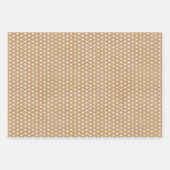 エレガントフェイクシンプルホワイトオンブラウン素朴クラフト ラッピングペーパーシート (正面3)