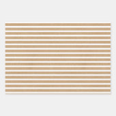 エレガントフェイクシンプルホワイトオンブラウン素朴クラフト ラッピングペーパーシート (正面)