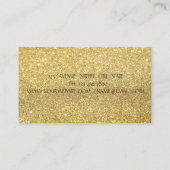 エレガントフェイクシンプル金ゴールドグリッター《写真》ぼけ味 名刺 (裏面)