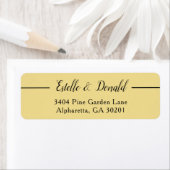 エレガントフェイクスタイリッシュ金ゴールド結婚差出人住所 ラベル (インサイチュ)