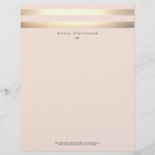 エレガントフェイクストライプの金ゴールド レターヘッド (正面)