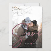 エレガントフェイクバラ結婚金ゴールドの写真 マグネット招待状 (正面)