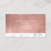 エレガントフェイクバラ金ゴールドと大理石 名刺 (裏面)