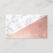 エレガントフェイクバラ金ゴールドと大理石 名刺 (正面)