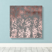 エレガントフェイクバラ金ゴールドと灰色のブラシストローク キャンバスプリント (インサイチュ (ウッドフロア))