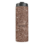 エレガントフェイクバラ金ゴールドグリッターモノグラムの タンブラー (正面)