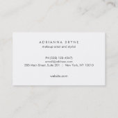 エレガントフェイクバラ金ゴールドストライプのパターンサロンスパ 名刺 (裏面)