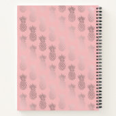 エレガントフェイクバラ金ゴールドピンクパイナップル ノートブック (裏面)