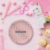 エレガントフェイクバラ金ゴールドピンクパイナップル ペーパープレート (パーティー)