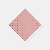 エレガントフェイクバラ金ゴールドピンク水玉模様 スタンダードカクテルナプキン (角)
