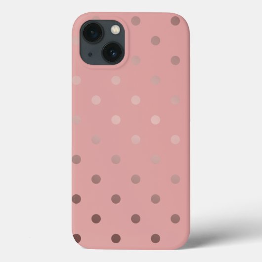 エレガントフェイクバラ金ゴールドピンク水玉模様 Case-Mate iPhoneケース (裏面)