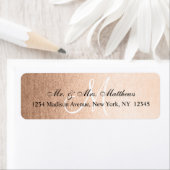 エレガントフェイクバラ金ゴールドブラック・モノグラム結婚ズ ラベル (インサイチュ)