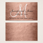 エレガントフェイクバラ金ゴールドブ結婚ラックのドリンク (正面&裏面)