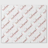 エレガントフェイクバラ金ゴールド白い大理石の花嫁 ラッピングペーパー (フラット)