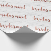 エレガントフェイクバラ金ゴールド白い大理石の花嫁 ラッピングペーパー (角)