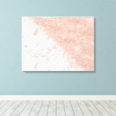 エレガントフェイクバラ金ゴールド紙吹雪白大理石画像 キャンバスプリント (インサイチュ (ウッドフロア))