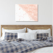 エレガントフェイクバラ金ゴールド紙吹雪白大理石画像 キャンバスプリント (インサイチュ (寝室))