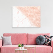 エレガントフェイクバラ金ゴールド紙吹雪白大理石画像 キャンバスプリント (インサイチュ (リビング))