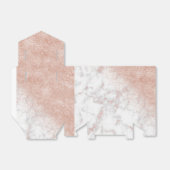 エレガントフェイクバラ金ゴールド紙吹雪白大理石画像 フェイバーボックス (折り畳みなし)