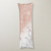 エレガントフェイクバラ金ゴールド紙吹雪白大理石画像 ボディピロー (裏面 (縦))