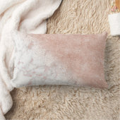 エレガントフェイクバラ金ゴールド紙吹雪白大理石画像 ランバークッション (ブランケット)